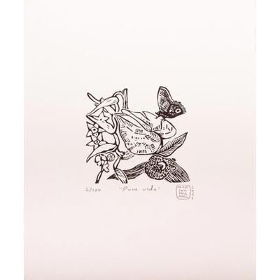 Pure Life,'Limited Edition Lino Block Print'