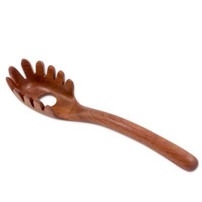 Home Cooking,'Hand Carved Manchiche Wood Spaghetti Spoon from Guatemala'