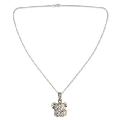 'Baby Ganesha' - Sterling Silver Necklace Hindu Jewelry from India