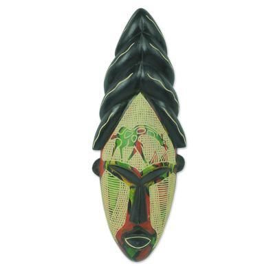 African mask, 'Cheerful Giraffe'