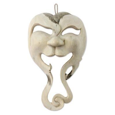 Surreal Hunter,'Hand Crafted Modern Wood Mask'