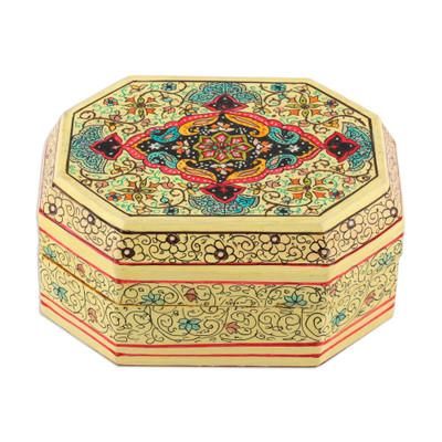 Persian Carpet,'Small Hand Painted Jewelry or Trinket Box from India'