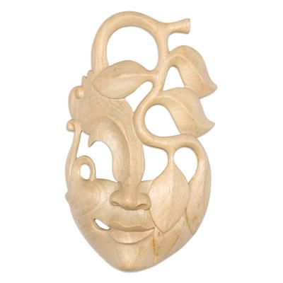Surreal Beauty,'Hand Crafted Wood Mask'