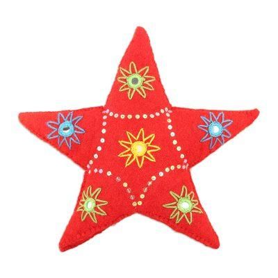 Light the Way,'Embellished Felt Wool Holiday Tree Topper'