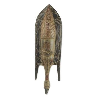 African wood mask, 'Fish Man'