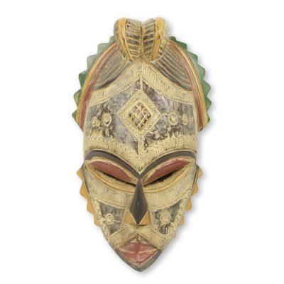 African wood mask, 'Akan Helper'