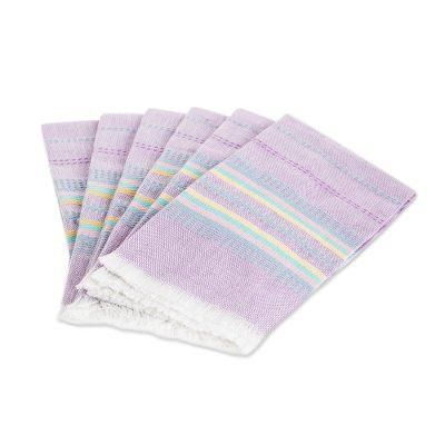Traditional Taste in Lavender,'Pastel Striped Napkins (Set of 6)'