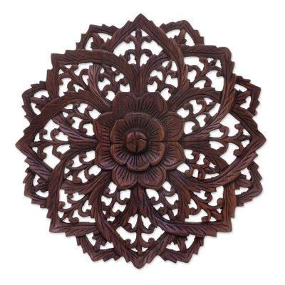 Blossom Day,'Hand Made Reclaimed Teak Wood Relief Panels'