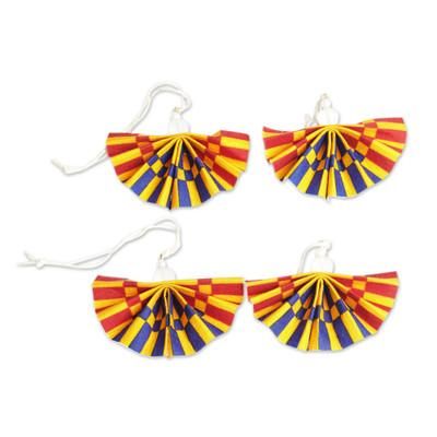 'Colorful Handmade Eco-Friendly Cotton Ornaments (Set of 4)'