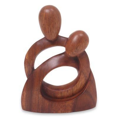 Wood sculpture, 'Eternity of Love'