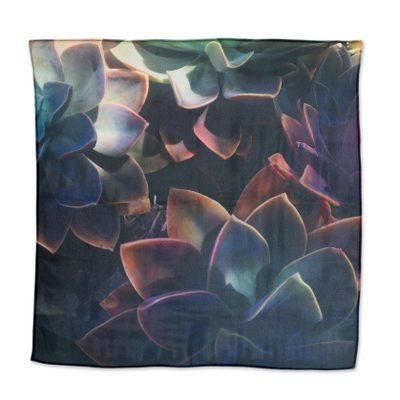 Succulent Paradise,'Handkerchief with Printed Succulent Photograph'