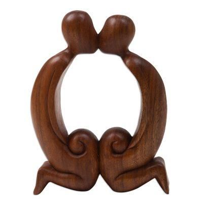 Healing Love,'Romantic Wood Sculpture from Bali'