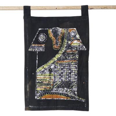 Ancestral Ornaments,'Handmade Cotton Batik Wall Hanging with Traditional Motifs'