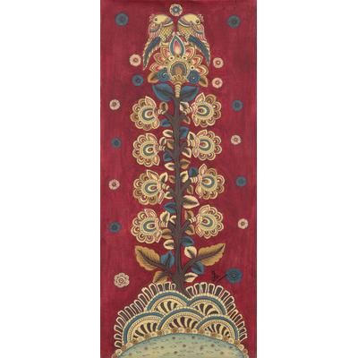 The Delicate Bond (Maroon),'Original Signed Kalamkari Acrylic Painting'