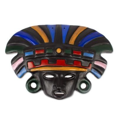 Ceramic mask, 'Aztec Warrior'