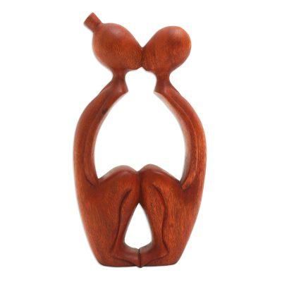 Young Lovers,'Romantic Wood Sculpture'