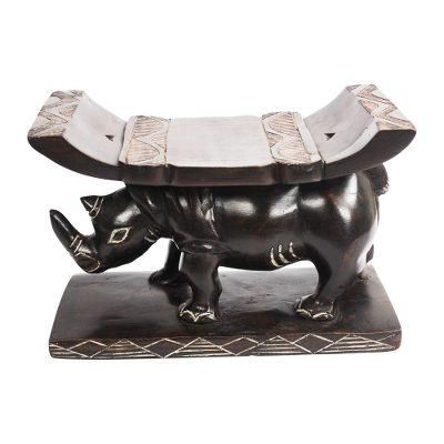 Rhino at Rest,'West African Sese Wood Home Accent'