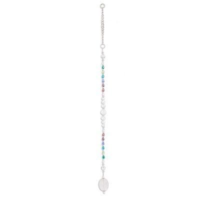 Mystic Whispers,'Crystal and Glass Beaded Suncatcher in Cold Shades'