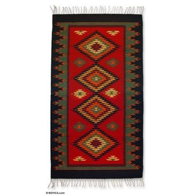 Paths of Life,'Zapotec Rug (3x5)'