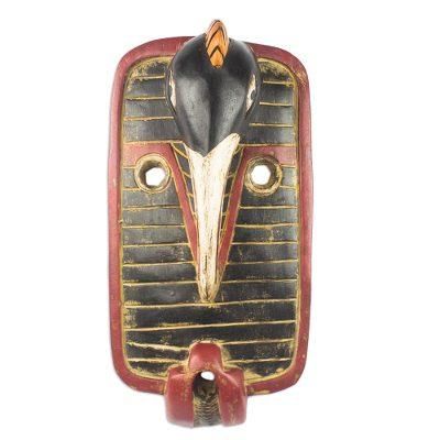 Loofolo,'African Sese Wood Hand Carved Bird Mask'