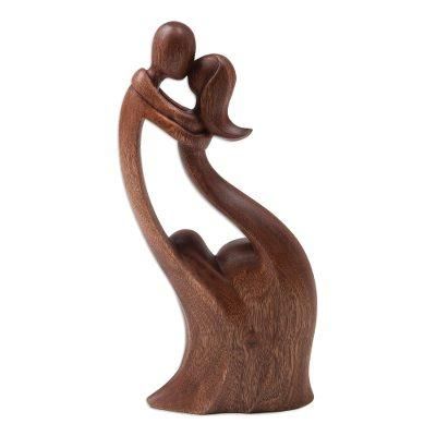 I Missed You,'Artisan Handcrafted Wood Sculpture'