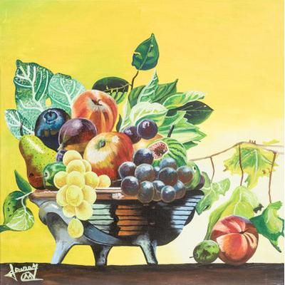 Still Life,'Acrylic on Canvas Still Life Crafted in Costa Rica'