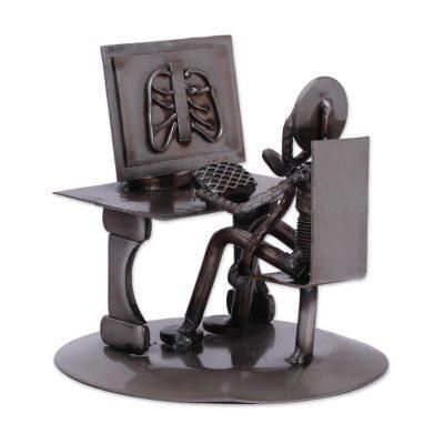 X-Rays,'Upcycled Metal Auto Part Sculpture of a Doctor from Mexico'