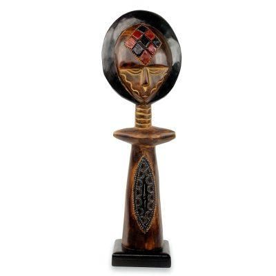 Wood fertility doll, 'Patience'