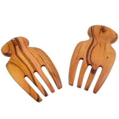 Homemade Delights,'Handcrafted Jobillo Wood Salad Forks from Guatemala'