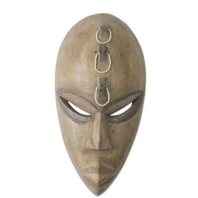 Wood African Mask, 'Ga Strength'
