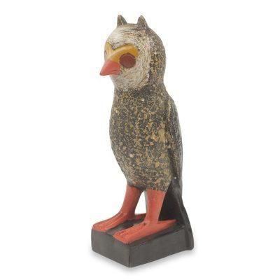 Wood sculpture, 'Owl Messenger'