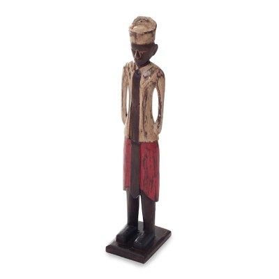 Demang II,'Hand Carved Wood Indonesian Male Figurine from Bali'