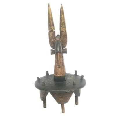 Bambara Native,'Hand Crafted Sese Wood Sculpture from Ghana'