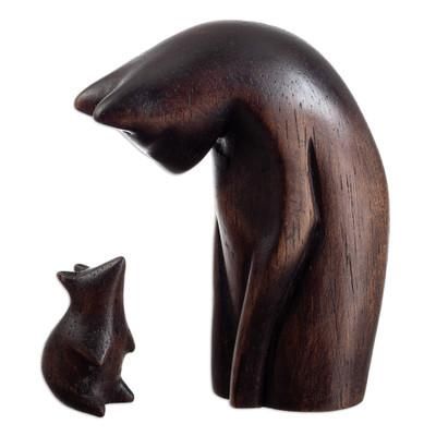 Perfect Curiosity,'Hand-Carved Cedarwood Sculptures from Peru (Pair)'