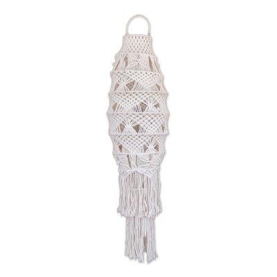 Tegalalang Circle,'Hand-Knotted Cotton Decorative Accent from Bali'