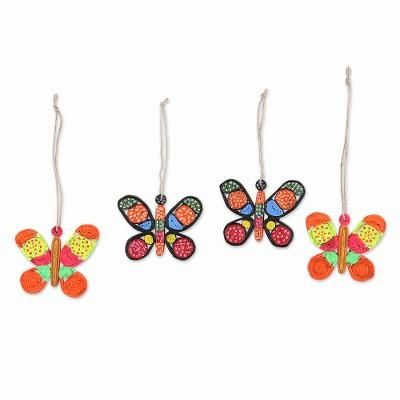 Butterfly Dreams,'Eco-Friendly Butterfly Ornaments (Set of 4)'