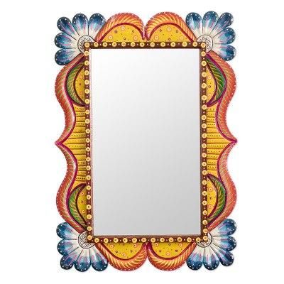 Guatemalan View,'Wood Framed Wall Mirror in Multiple Colors from Guatemala'