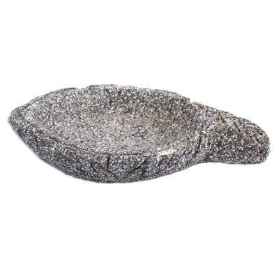 Traditional Leaf,'Hand Carved Basalt Platter from Mexico'