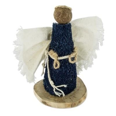 Night Angel,'Central American Natural Fiber Angel Statuette'
