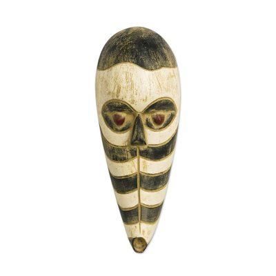 Zebra Totem,'Sese Wood Zebra Mask from Ghana'