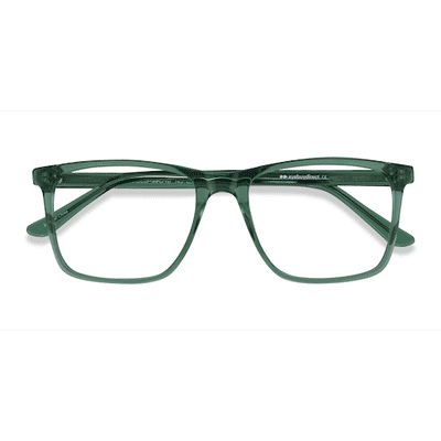 Male s rectangle Clear Green Acetate Prescription eyeglasses - Eyebuydirect s Francisco