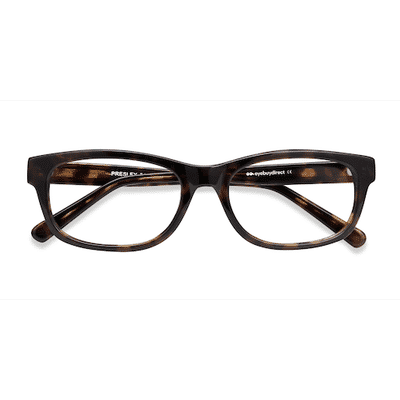 Unisex s rectangle Brown Acetate Prescription eyeglasses - Eyebuydirect s Presley