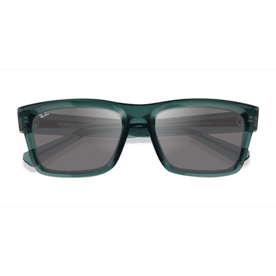 Unisex s square Transparent Green Eco Friendly,Plastic Prescription sunglasses - Eyebuydirect s Ray-Ban RB4396 Warren