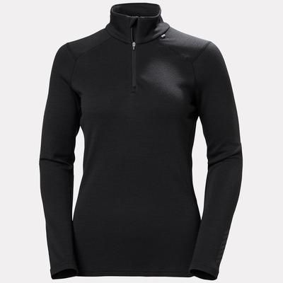 Helly Hansen Women's Lifa Merino Midweight 1/2 Zip Base Layer Black XL