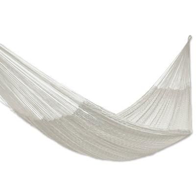 'Natural Comfort' (single) - Handcrafted Cotton Solid Mayan Hammock