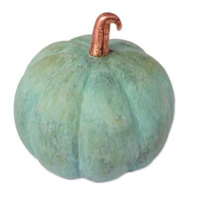 Antique Pumpkin,'Antiqued Copper Pumpkin Decorative Figurine from Mexico'