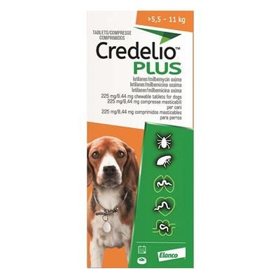 Credelio Plus For Medium Dogs 5.5-11kg Orange 12 Chews