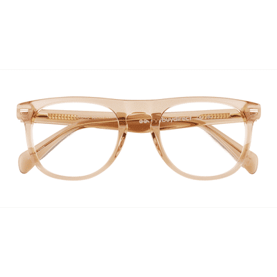 Female s round Crystal Nude Acetate Prescription eyeglasses - Eyebuydirect s Chrono