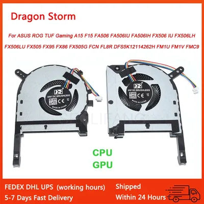 CPU GPU Fan For ASUS ROG TUF Gaming FX95D FX86 FX95G FA506IU FX506 IU FX506LH FX505G FCN FL8R DFS5K12114262H FM1V FMC9 Cooling