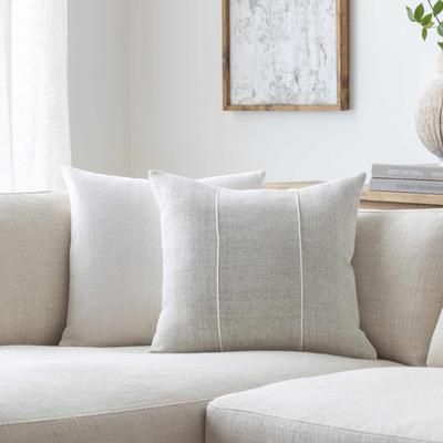 Sonel 18" Square Modern Light Gray/Sterling Gray/Slate Gray Taupe/Off White Throw Pillow - Boutique Rugs